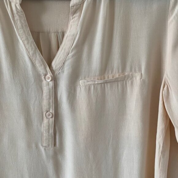 Anthropologie Lush Women’s Button Blouse Top 3/4 Length Sleeve Peach Pink Small - Picture 11 of 16